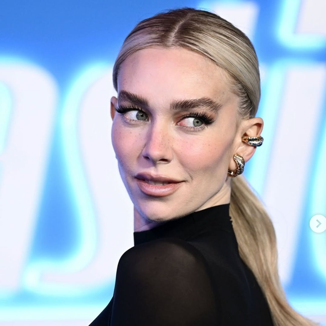 Vanessa Kirby's sleek look pony with a centre parting is so chic