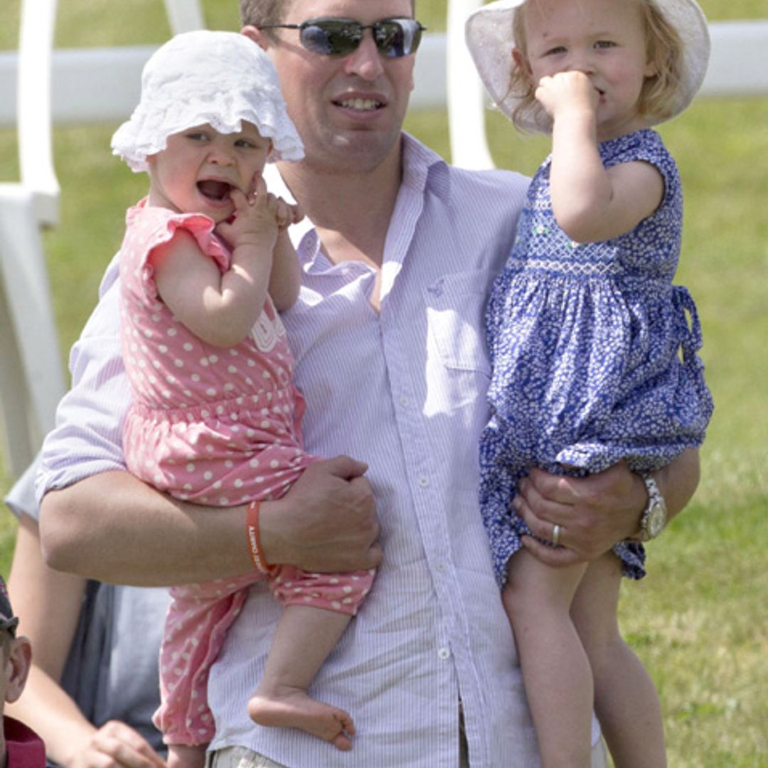 Doting dad Peter Phillips enjoys family day out with Savannah and Isla