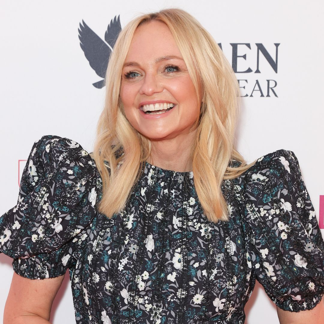 Emma Bunton's glamorous new look in thigh-split dress couldn't be further from her Baby Spice days