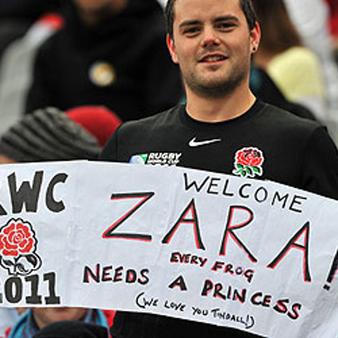 Fans show their support for Zara Phillips and Mike