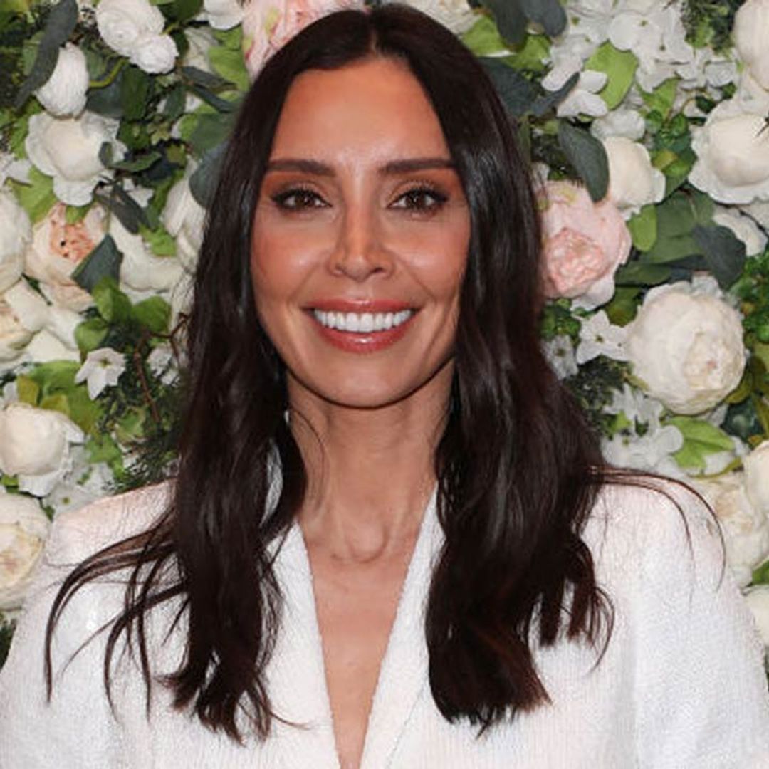 Christine Lampard gives off bridal vibes in the dreamiest white lace dress