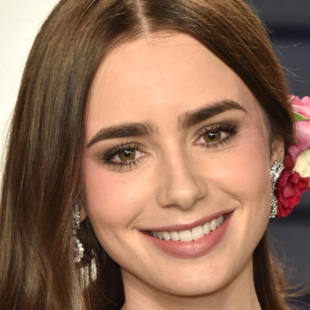 Lily Collins sports wedding dress in sweet throwback photo - fans react