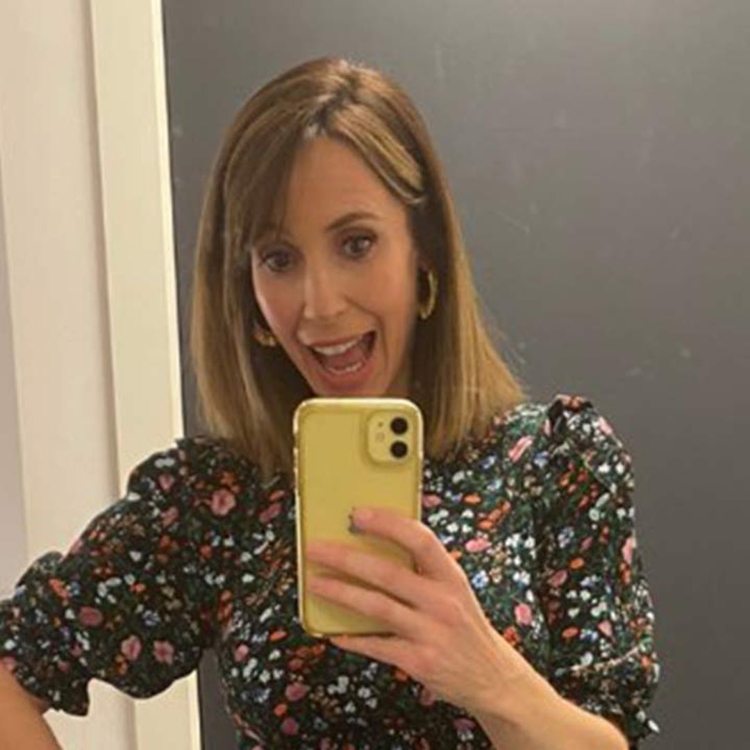Alex Jones reveals baby bump in stunning dress – and she's already popped