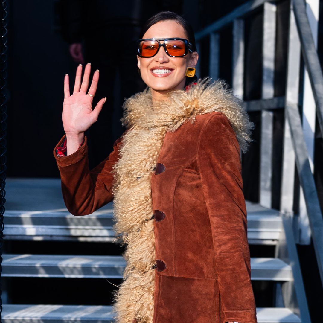 Bella Hadid's knee-high leather boots are giving major Penny Lane energy