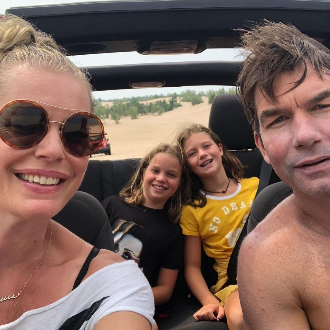 Rebecca Romijn and Jerry O'Connell's rare photos of towering twin daughters and their sweet bond