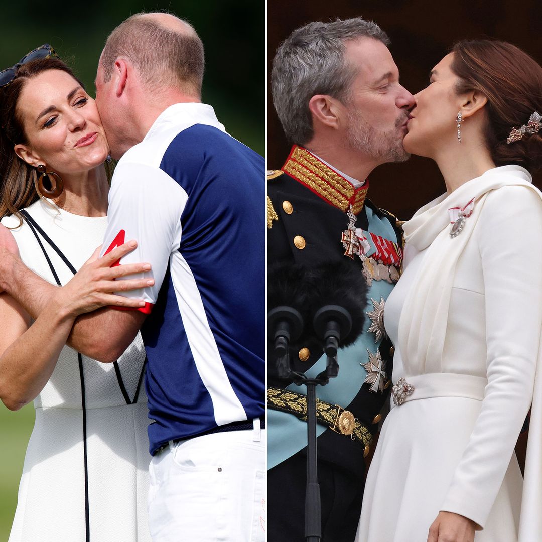 10 rare and sweet photos of royals kissing in public