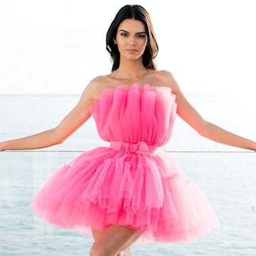 See Kendall Jenner's Matching Hot Pink Outfit and Thong Combo