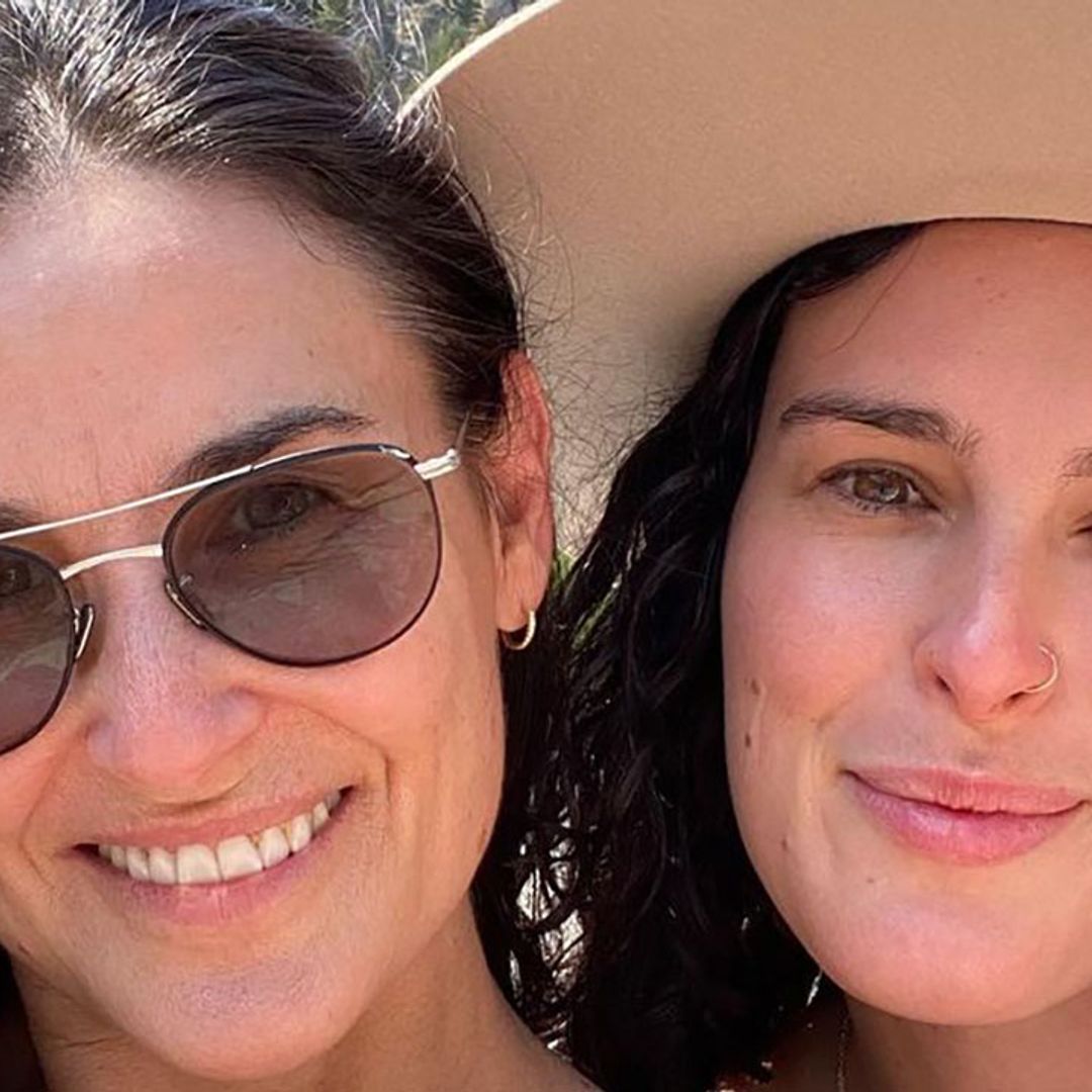 Rumer Willis shares magical video of mum Demi Moore as they holiday in their winter wonderland Idaho home