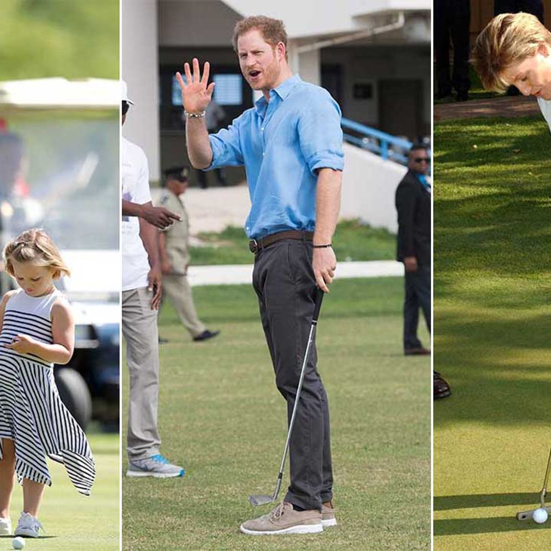 Hole-in-one! 10 action shots of the royals playing golf