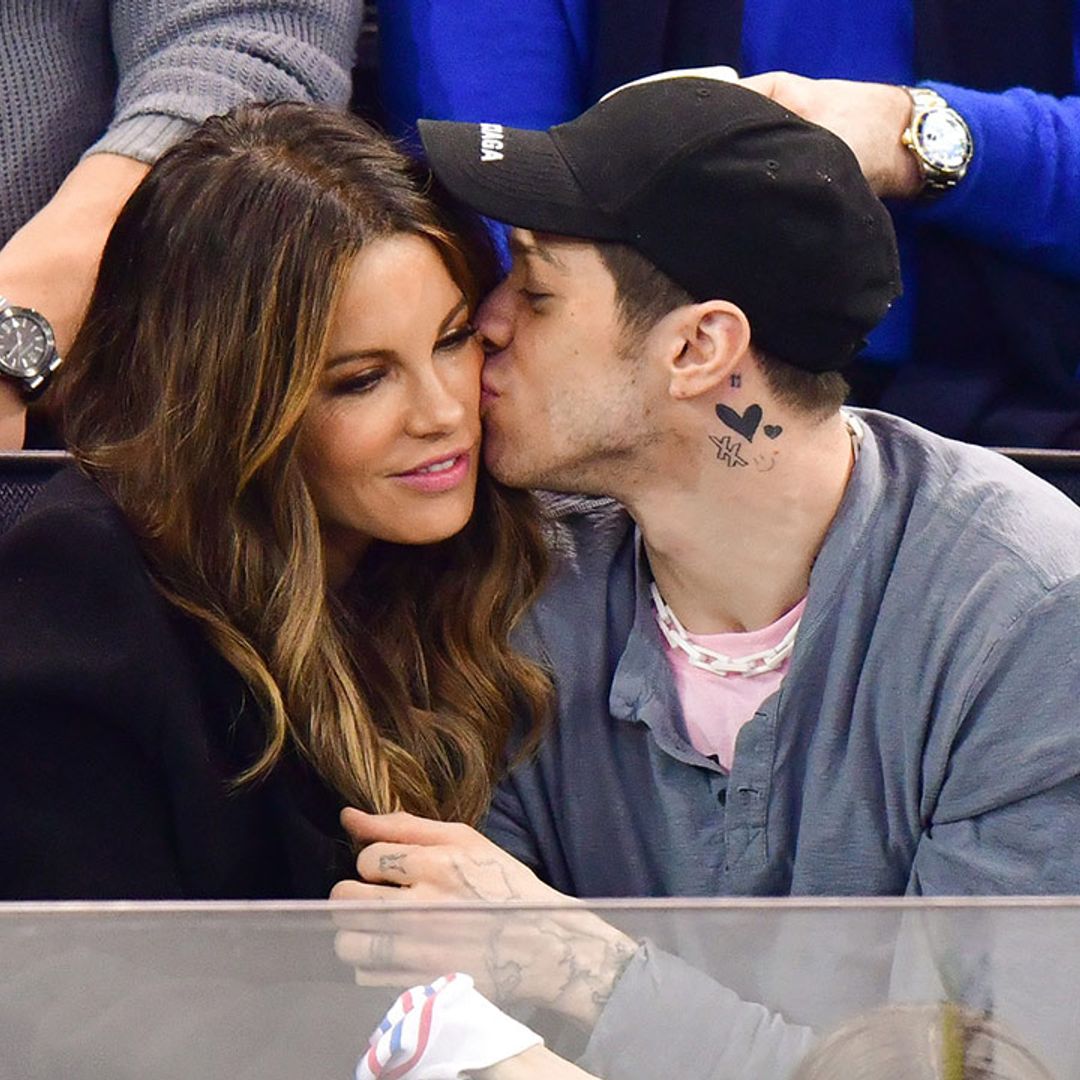 Kate Beckinsale and Pete Davidson share first PDA at hockey game