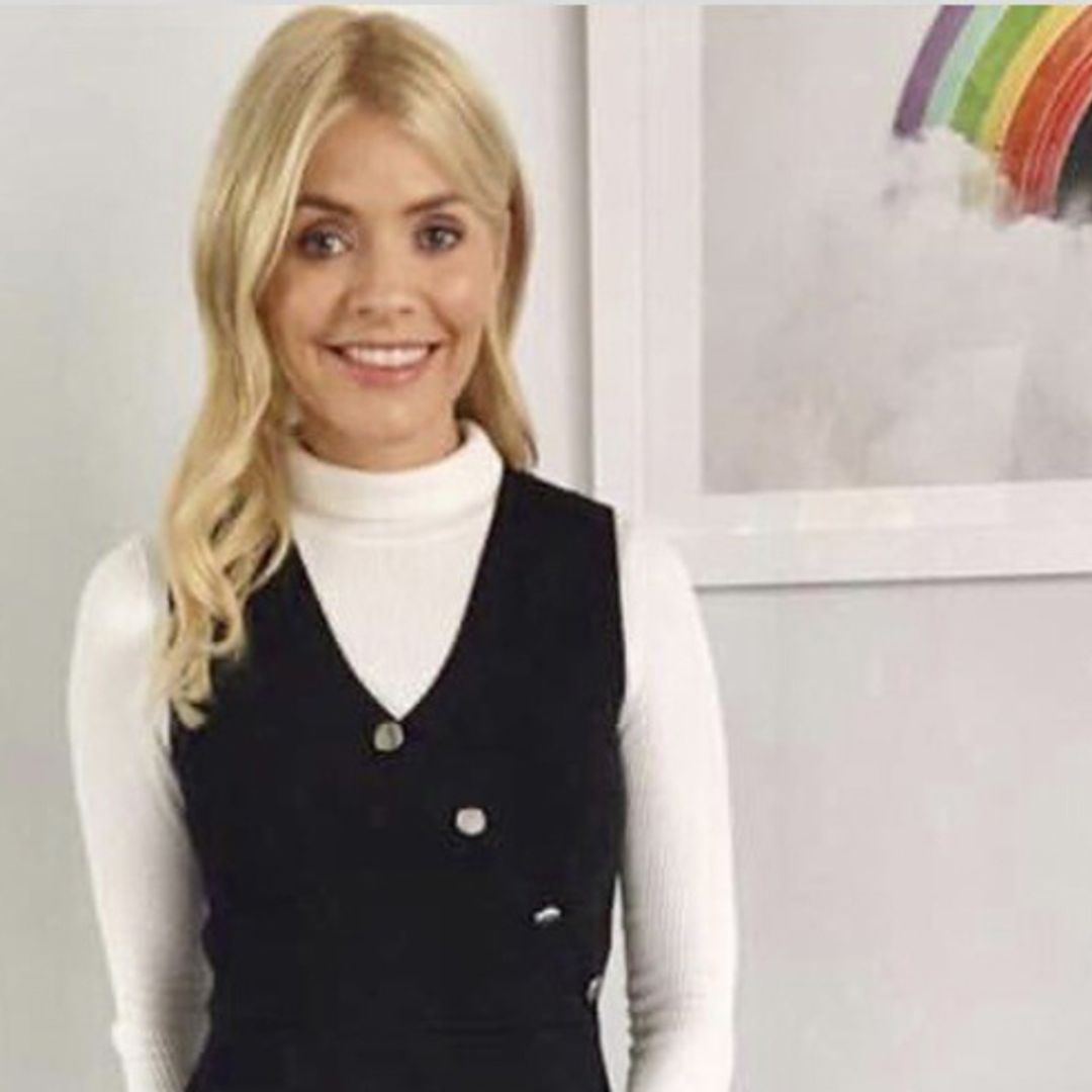 Holly Willoughby wears Karen Millen and Warehouse on This Morning