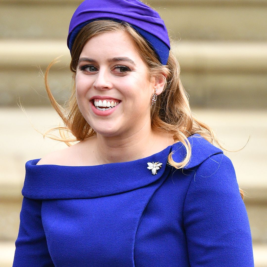 Watch: Princess Beatrice chuckles in surprise as she carries out bridesmaid duties