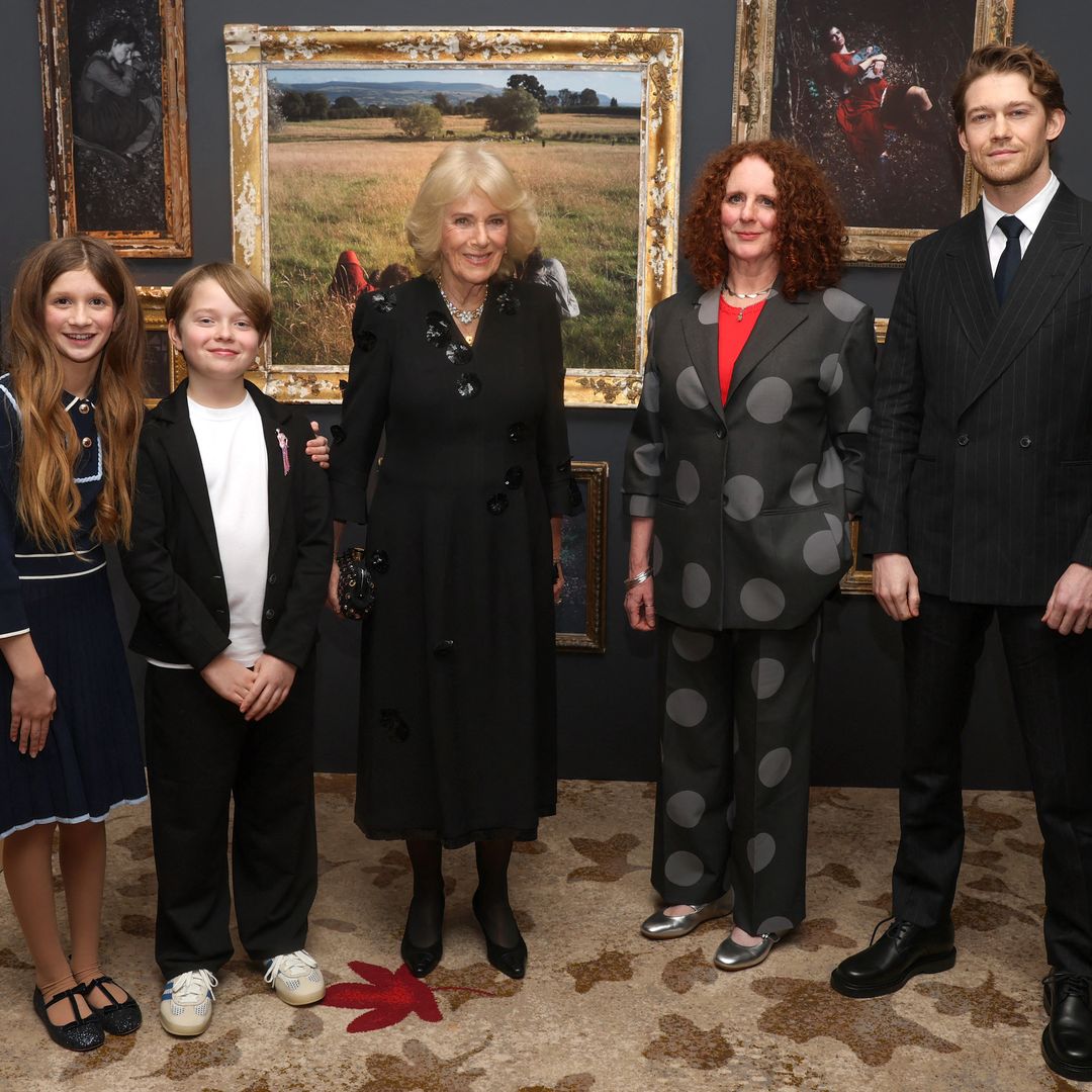 Queen Camilla rubs shoulders with Joe Alwyn at Hamnet screening