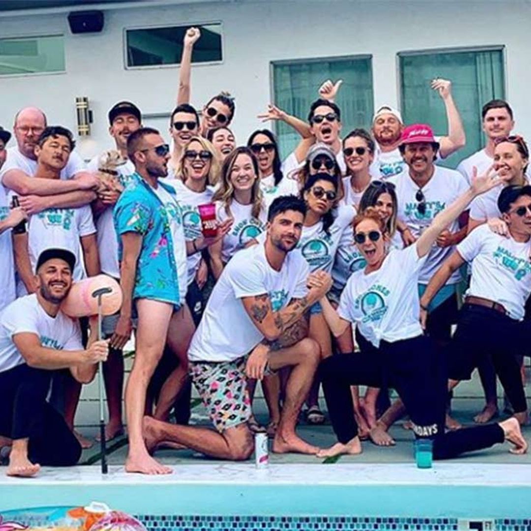 Pitch Perfect star Brittany Snow hosts star-studded joint hen and stag party with Tyler Stanaland