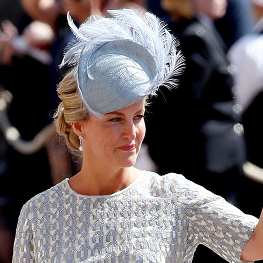 The Countess of Wessex shows off stylish streak in grey at the royal wedding