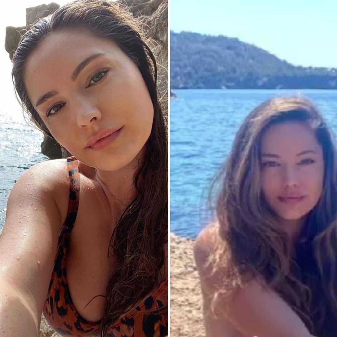 Kelly Brook poses topless in cheeky holiday photos - fans go wild