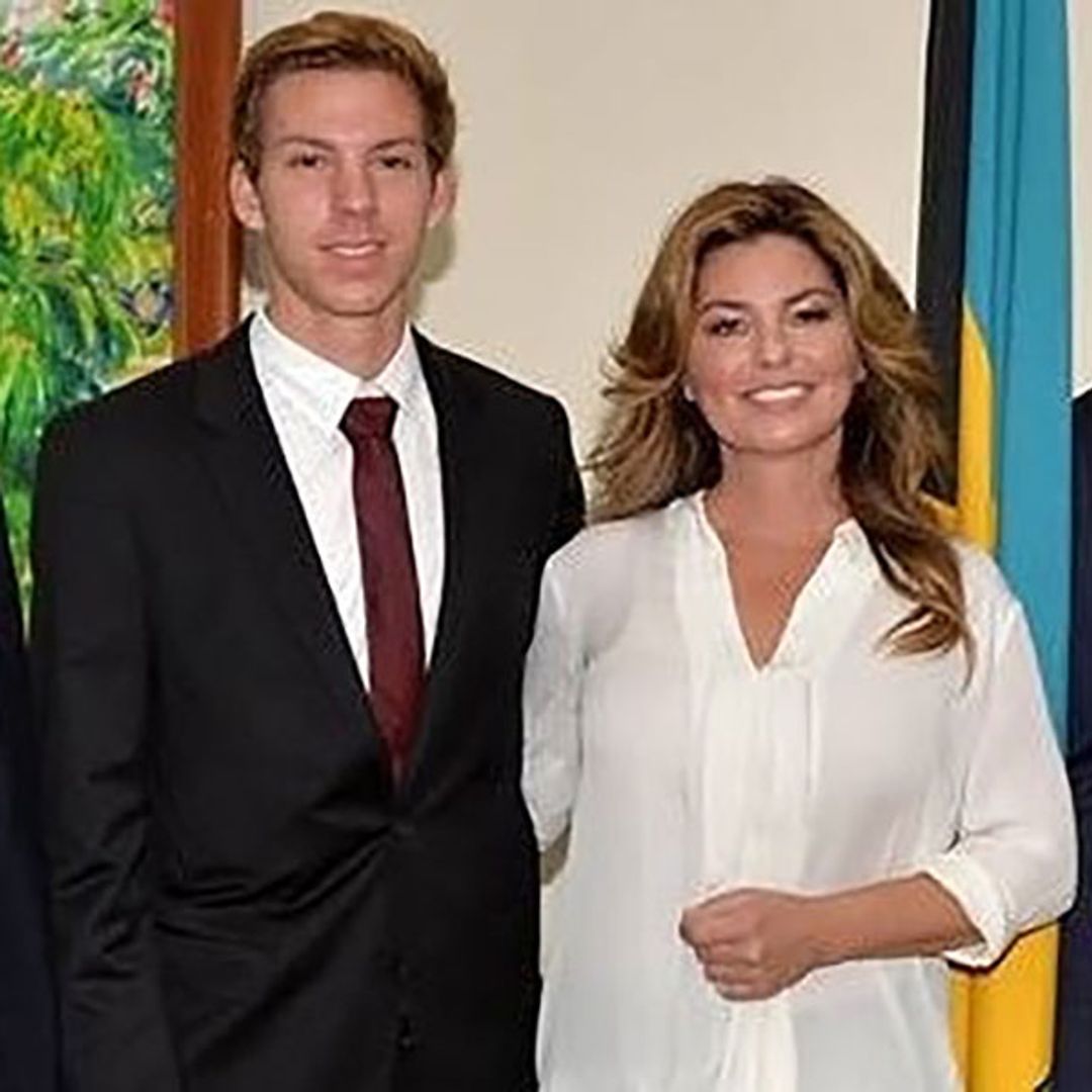 Shania Twain with her son Eja Lange at an official event, shared on Instagram