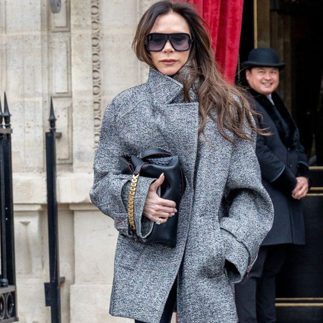 Victoria Beckham and Nicola Peltz wear matching handbags at Paris Fashion Week