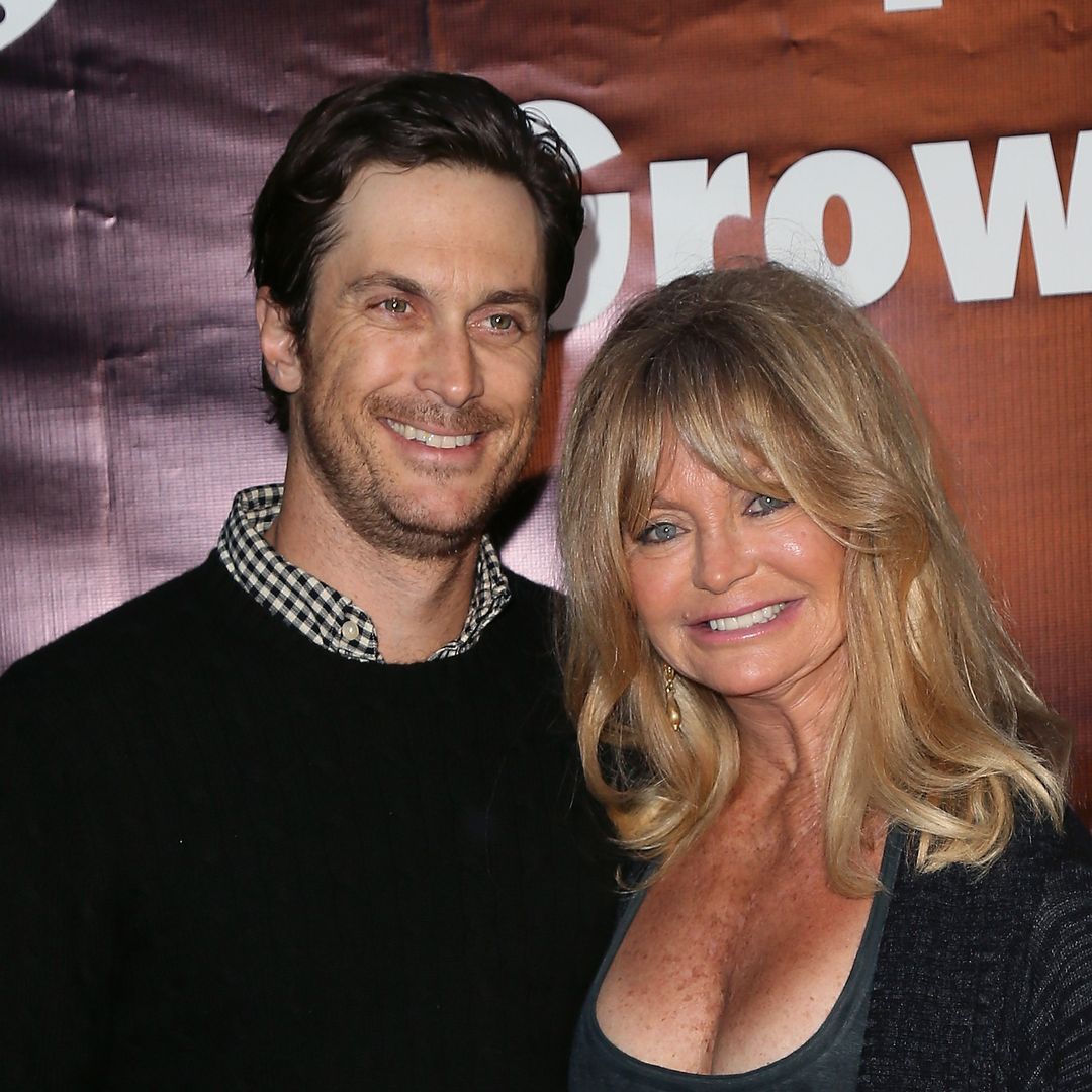 Goldie Hawn and son Oliver Hudson share tender moment as they embrace in waterside tribute