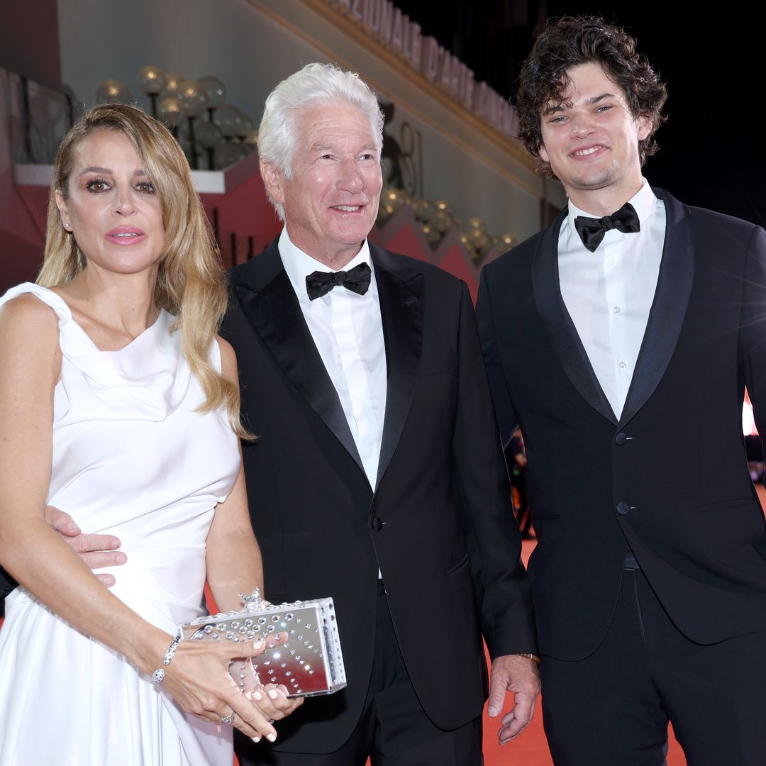 Richard Gere makes dapper red carpet appearance with lookalike son Homer and wife Alejandra Silva