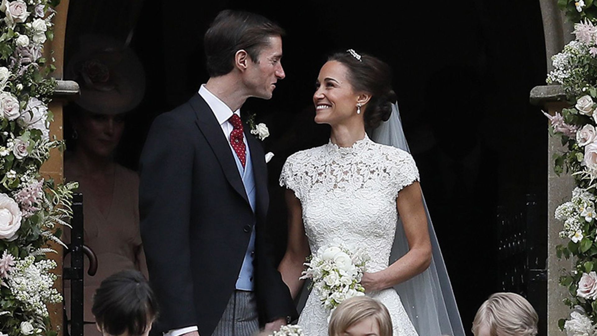 Pippa Middleton and James Matthews leave church after wedding