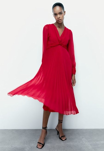 Red-zara-midi-dress