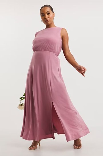 simplybe pink bridesmaid dress