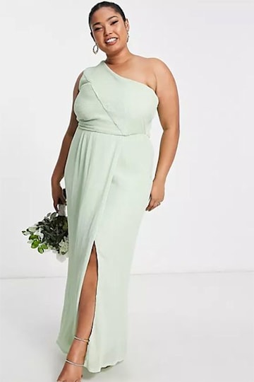 plus size green bridesmaid maxi dress