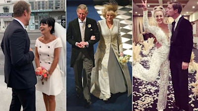 21 rebellious celebrity brides with unconventional dresses that broke tradition
