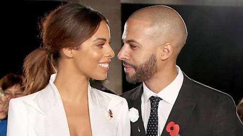 Rochelle Humes stuns in thigh-split dress during vow renewal celebrations