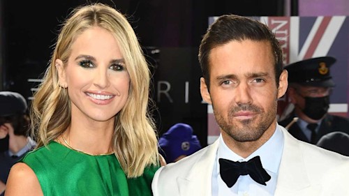Vogue Williams stuns in cut-out dress for wedding photos with Spencer Matthews