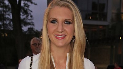 Rebecca Adlington's polka-dot wedding dress was designed 'in five seconds flat'