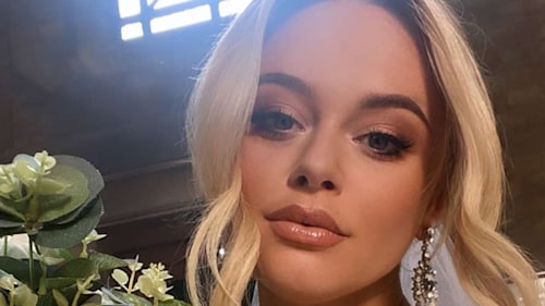 Emily Atack surprises in gorgeous wedding dress following dreamy holiday