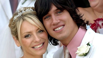 Ageless Tess Daly models crystal-embellished wedding dress for barn nuptials – photos