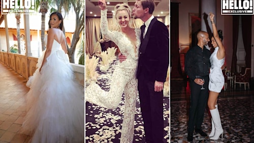21 celebrity brides' rarely-seen second wedding dresses: Nicola Peltz, Kaley Cuoco & more