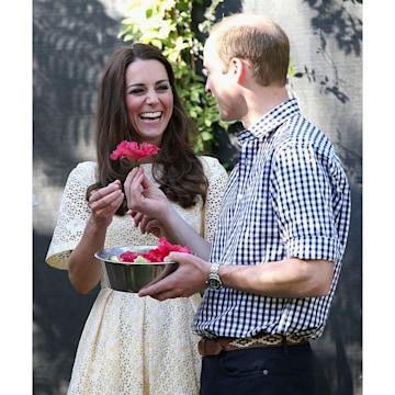 Kate and William enjoying a private joke