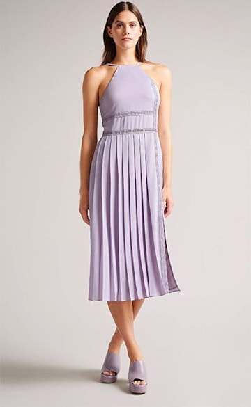 Lilac halterneck midi dress from Ted Baker