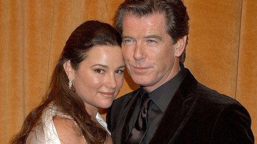 Pierce Brosnan's bride Keely is a lace-clad goddess in ageless wedding photo