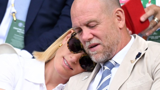 Zara Tindall leaning her head on Mike's shoulder