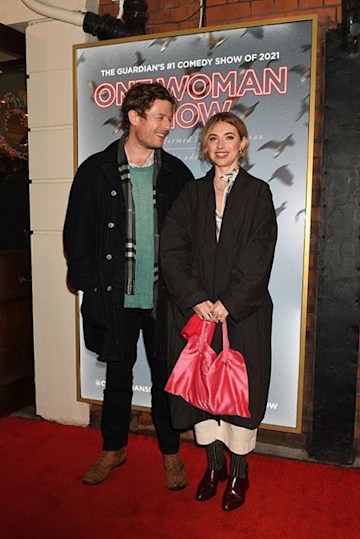 James and Imogen at a press event for One Woman Show in London. 