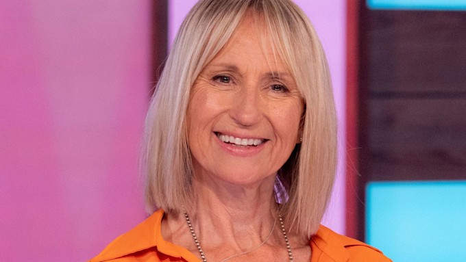 Bikini-clad Carol McGiffin is tanned goddess for intimate celebration