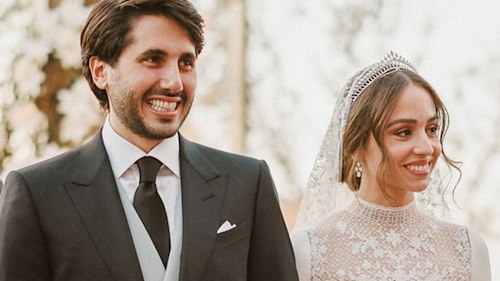 Princess Iman's secret nod to husband Jameel with romantic lace wedding dress