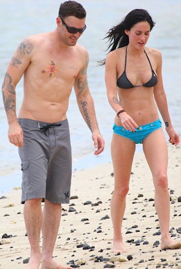 Bikini-clad Megan Fox shows off new tattoo on Hawaiian break | HELLO!