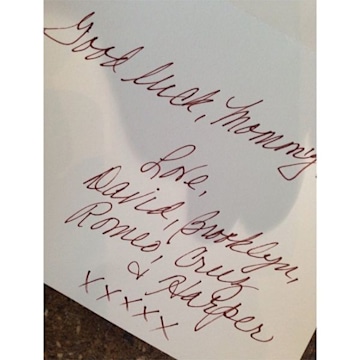 Victoria Beckham reveals the cute note het family gave her before her ...