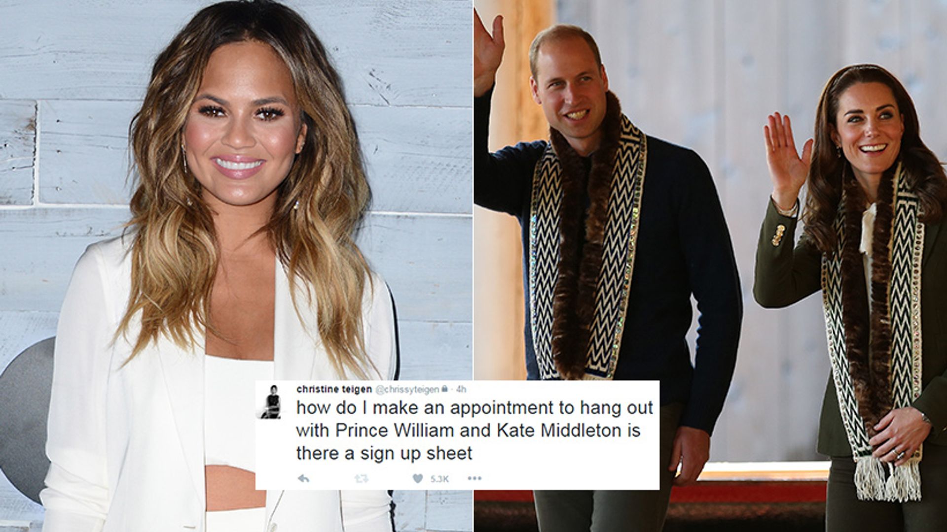 Chrissy Teigen wants to hang out with Prince William and Kate Middleton