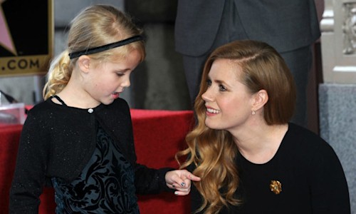 Amy Adams' six-year-old daughter is front and centre as she receives star on Hollywood Walk of Fame