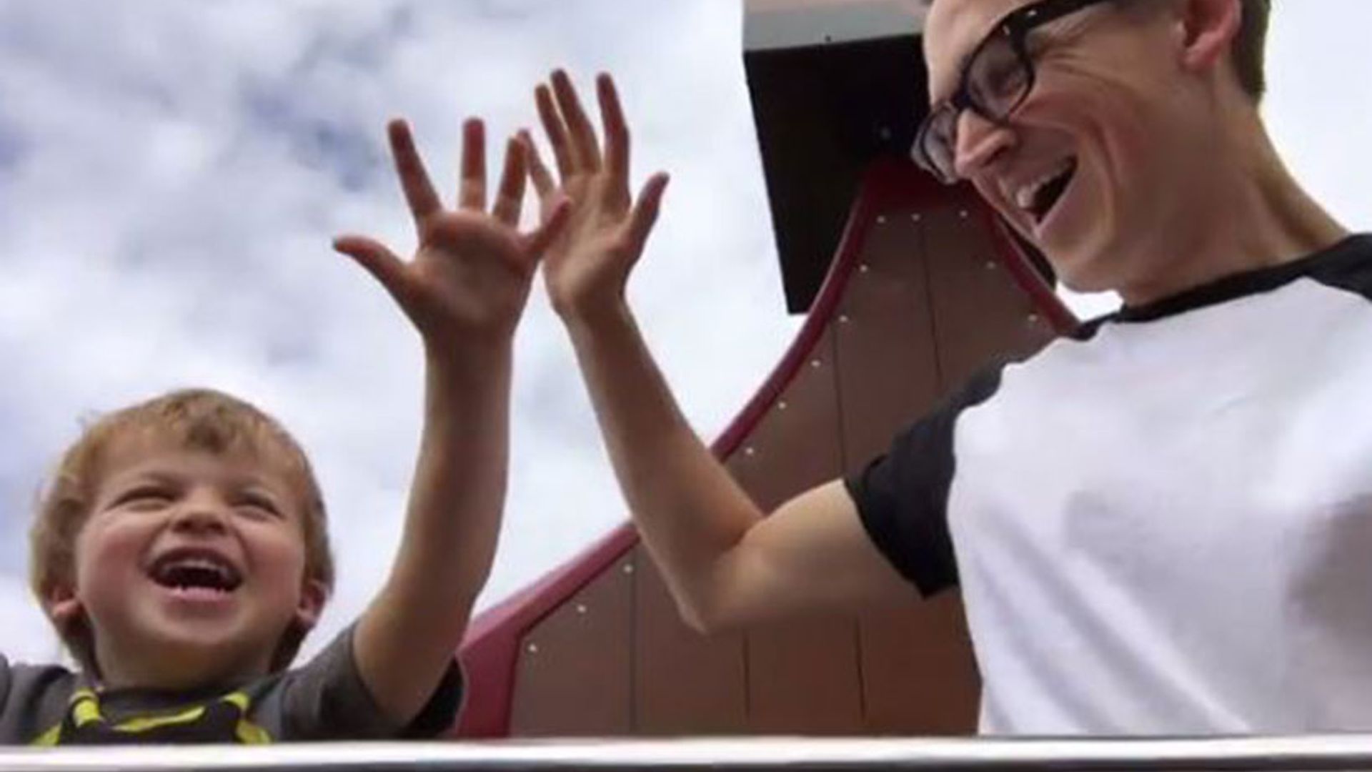 Tom Fletcher shows off his son Buzz's contagious laughter HELLO!