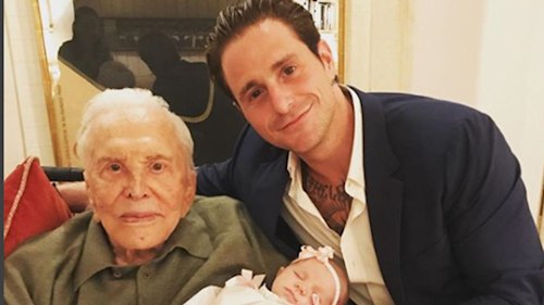 Kirk Douglas, 101, cradles great-grandchild in adorable photo