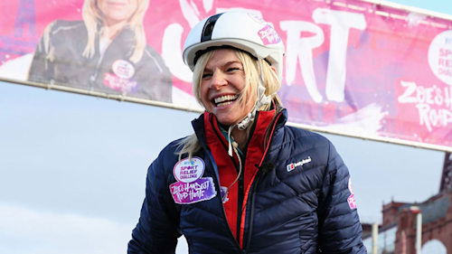 Zoe Ball completes first leg of Sports Relief challenge in memory of late boyfriend Billy Yates