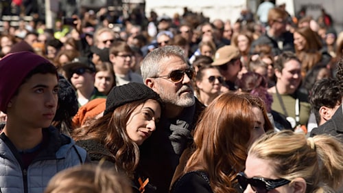 George Clooney, the Kardashians and Paul McCartney lead stars at March for our lives protests